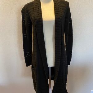 Black cardigan lightweight sweater